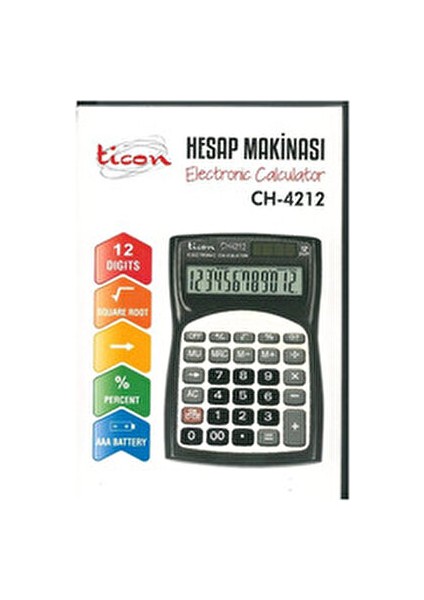 Hesap Makinesi CH-4212 12 Haneli Plastik Tuşlu 10 x 14 cm Boyutlarında modelleri