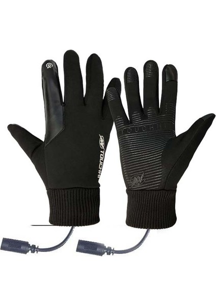 USB Isıtmalı Eldiven, Isıtıcı ve Kadife Astarlı Dokunmatik Ekran Eldiveni (Yurt Dışından)
