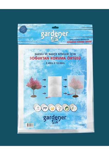 11305 Bahçe Bitkileri Için Soğuktan Koruma Örtüsü 30 G - 2,4 M x 10 M