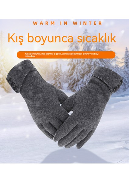 Kışlık Kore Tarzı Kadife Içlikli, Ters Dönmeyen Isıtıcı Eldiven (Yurt Dışından) modelleri