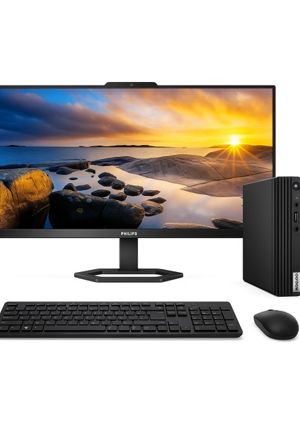 M75Q Thinkplus Ryzen 8300GE 512GB SSD 16GB 24INC Multimedya Monitör W11PRO