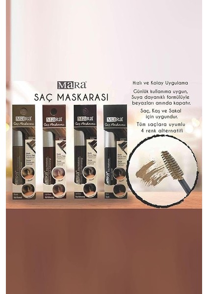 Kozmetik Saç Maskarası Açık Kahve 1 Paket (1 x 250 G) fiyatları