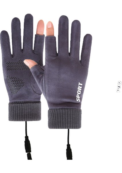 Şarjla Isınan, Iki Parmağı Açık, Usb'li Isıtıcı ve Sıcak Tutturan Bisiklet Eldiveni (Yurt Dışından)