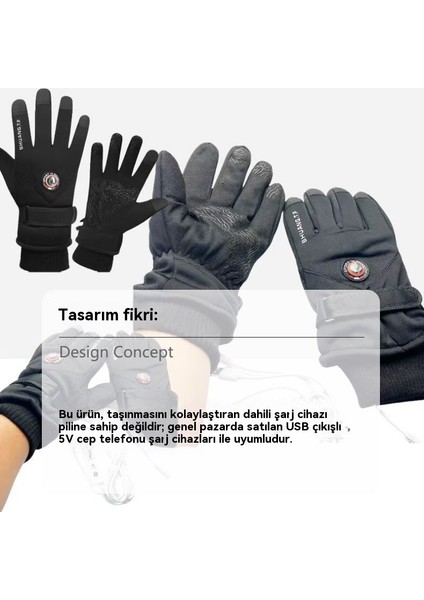 USB Isıtmalı Kayak Eldivenleri Kış Açık Termal Eldivenler (Yurt Dışından) fırsatları