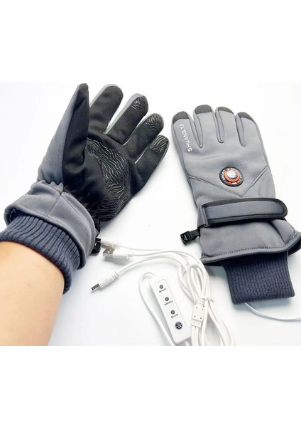 USB Isıtmalı Kayak Eldivenleri Kış Açık Termal Eldivenler (Yurt Dışından)