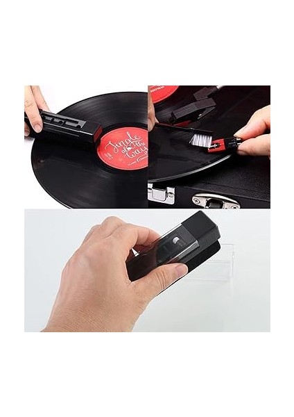 Vinil Plak Temizleme Seti, Fırça ve Temizleyicili 3 Parçalı Bakım Kiti, Pikap Aksesuarı indirimleri