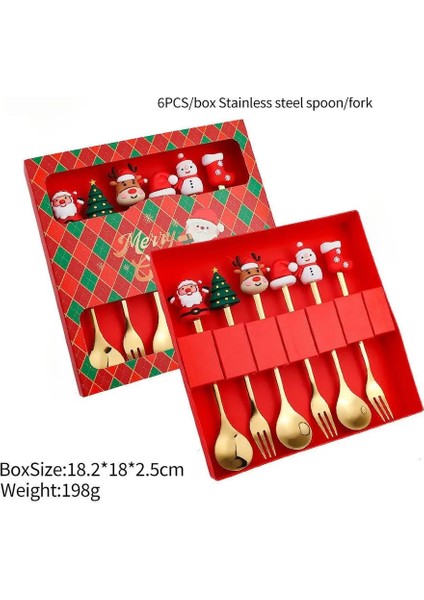 (2/6 Parça) Noel Kaşık ve Çatal Seti (Yurt Dışından)