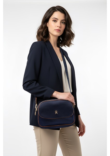 Astarlı Askılı 3 Bölmeli El ve Omuz Çantası 111003