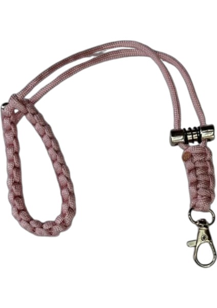 PEMBE PARACORD BİLEKLİK TELEFON ASKISI TÜM KILIFLARA UYUMLU