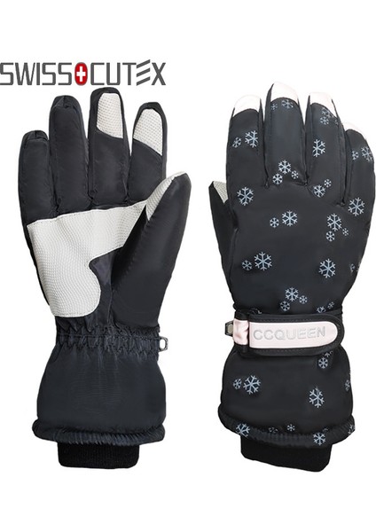 Kış Açık Kayak Kadın Artı Kadife Eldiven (Yurt Dışından)