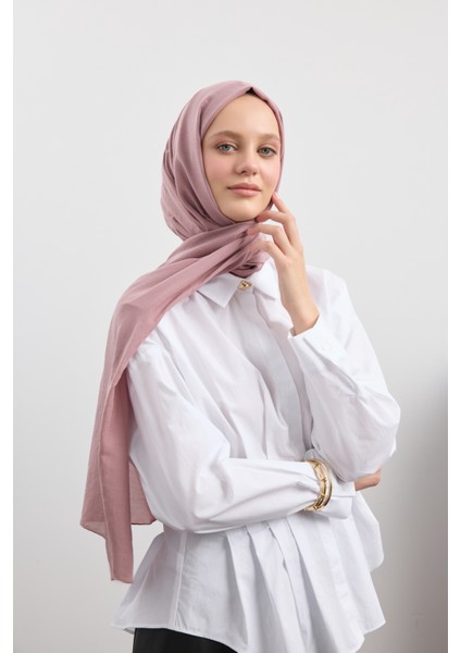 Organik Crash Şal Gül Kurusu