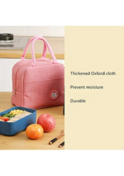 Su Geçirmez Termal Yemek Çantası Sıcak Soğuk Koruma Pembe Ergonomik Tasarım indirimleri