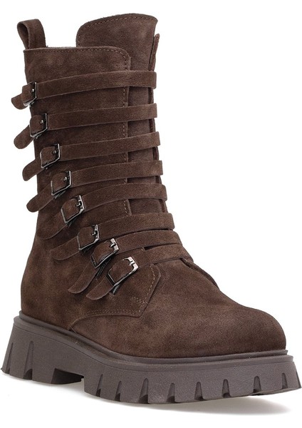 Elit Valindra Kadın Hakiki Süet Deri Klasik Bot Kahverengi fiyatları