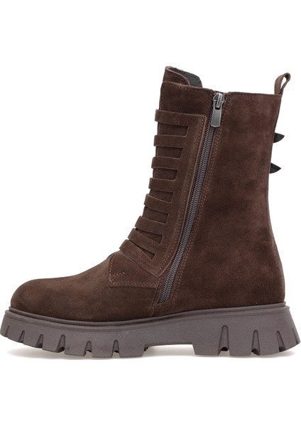 Elit Valindra Kadın Hakiki Süet Deri Klasik Bot Kahverengi modelleri