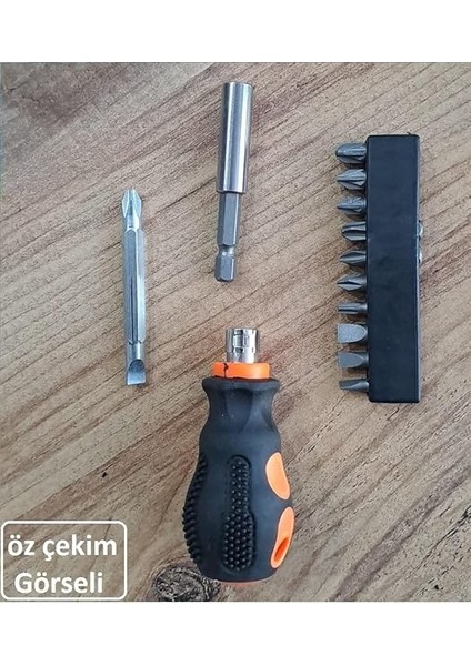 Tombul Kısa Tornavida Seti 13 Parçalı Bits Uzatma Seti 1/4 Hex Yıldız Düz fiyatları