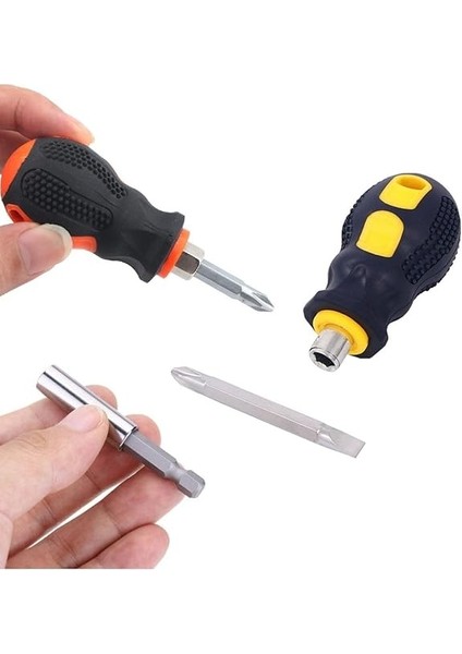 Tombul Kısa Tornavida Seti 13 Parçalı Bits Uzatma Seti 1/4 Hex Yıldız Düz indirimleri