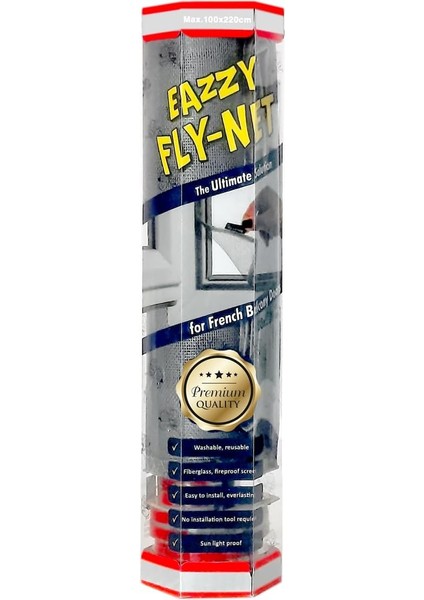 Fly-Net Fransız Balkon Kapı Sinekliği | 100X220CM