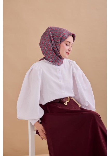 Twill Ipek Eşarp - 11479-40 Kırmızı modelleri