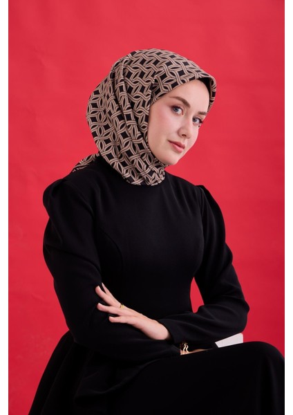 Twill Ipek Eşarp - 11479-38 Siyah Vizon modelleri