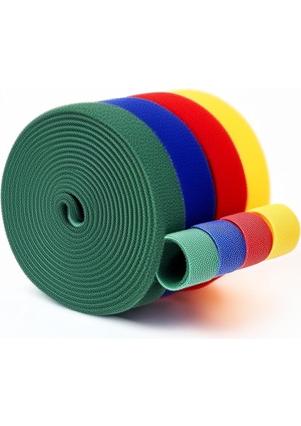 Yapışkanlı Cırt Cırt Kablo Düzenleyici 5 Metre Kablo Düzenleme Organizer Bant Ev Ofis ve Araç Için Pratik Çözüm