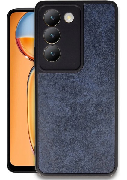 Vivo V30 Lite 4g Kılıf Aras Deri Kapak - Lacivert (K95)