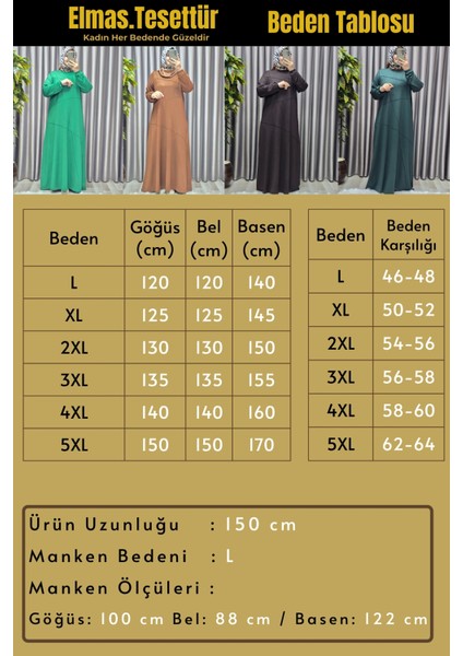 Kadın Tesettür Giyim Büyük Beden Çimalı Elbise modelleri