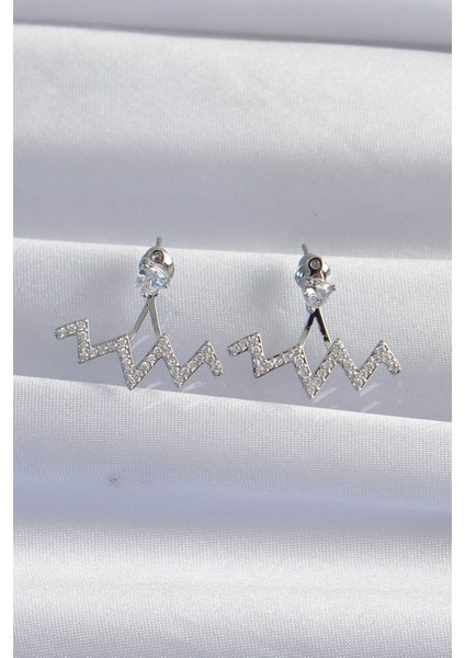 Hediye Takı Için Kadın Küpe Pirinç Zirkonlu Zigzaglı fiyatları