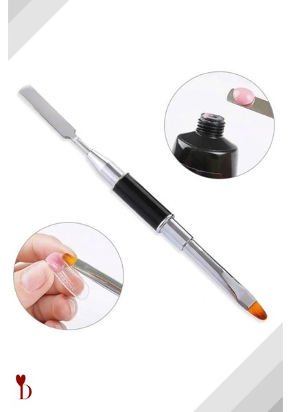 Protez Tırnak Çift Taraflı Poly Jel Fırçası ve Spatula Kalemi fiyatları