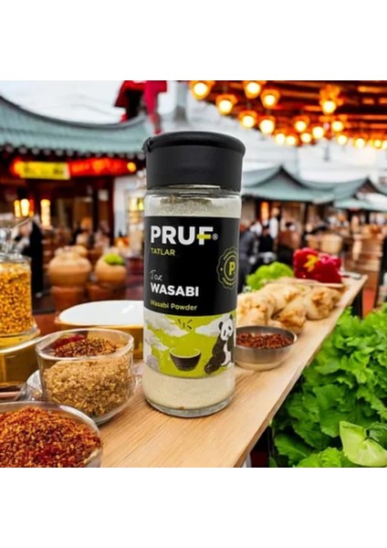 Pruf Wasabi Powder 45 Gr, Wasabi Tozu, Toz Vasabi, Uzakdoğu Acısı, Japon Wasabi