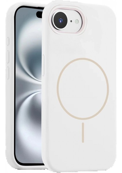 iPhone 16E Kılıf Jully Magsafe Kapak - Beyaz