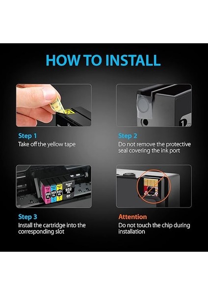 Ink Hp 932 Xl 933 Xl 932XL 933XL 5 Için Uyumlu Yazıcı Kartuşları, Çoklu Paket (2 Siyah ve Camgöbeği/macenta/sarı) Hp Officejet 6600 6700 7612 7510 7110 610 Için Yüksek Kapasiteli Kartuşlar indirimleri