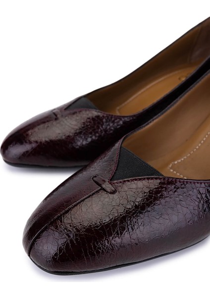 Kadın Hakiki Deri Bordo Klasik Ayakkabı 1135 06101 Bn Ayk SK25-26 Bordo modelleri