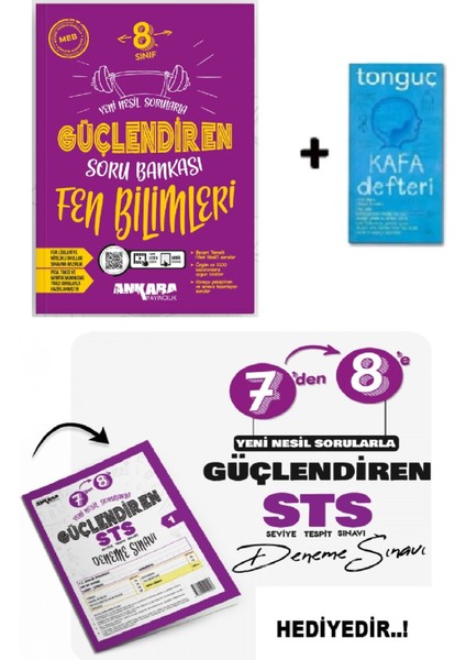 8. Sınıf Fen Bilimleri Güçlendiren Soru Bankası + Sts Denemesi + Kafa Defteri Hediye