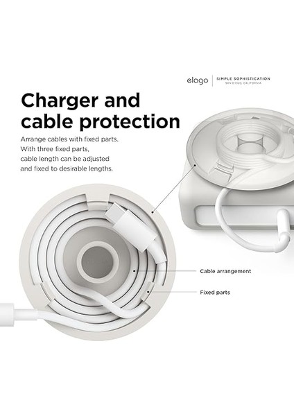 Şarj Kablosu Yönetim Kılıfı, Kablo Makarası Düzenleyici MacBook Pro 16" 2024 2023 2021 M4 M3 M2 M1 [A3403] [A3186] [A2991] [A2780] [A2485] 140W (Taş) ile Uyumlu fırsatları