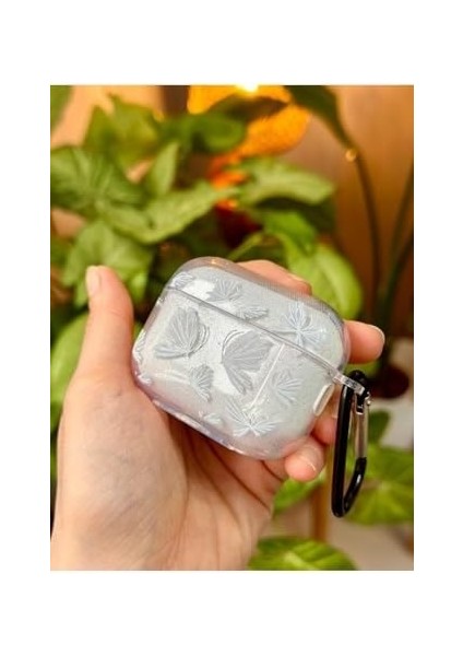 Pro - Pro2 ile Uyumlu Kelebekli Simli Kalın Şeffaf Silikon Kılıf - Beyaz modelleri