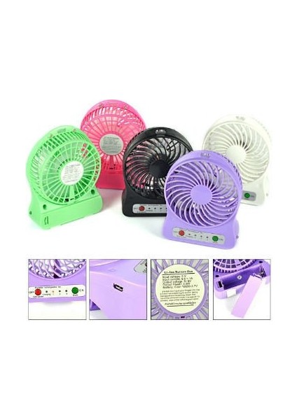 Şarjlı Taşınabilir Mini Fan - Vantilatör fırsatları