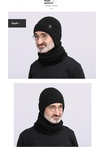 Kış Sıcak Kulak Koruması Orta Yaşlı ve Yaşlı Şapka Seti (Yurt Dışından) fırsatları