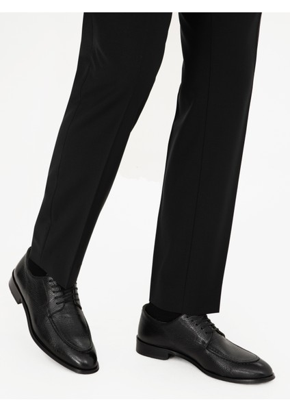 Erkek Siayh Kösele Taban %100 Deri Klasik Ayakkabı 50297899-VR046