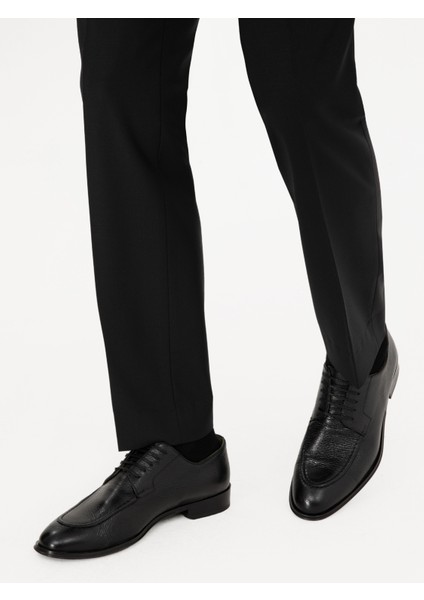 Erkek Siayh Kösele Taban %100 Deri Klasik Ayakkabı 50297899-VR046