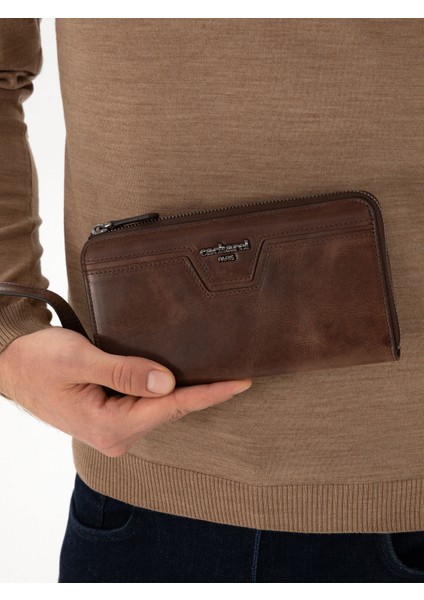 Erkek Kahverengi %100 Deri El Cüzdanı 50314136-VR029