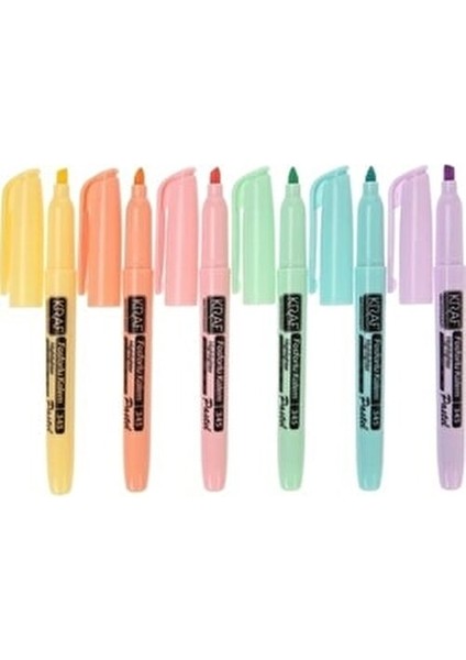 Fosforlu Kalem Pastel Renkli 6'lı Set 33 Adet Çizim ve Yazım İçin