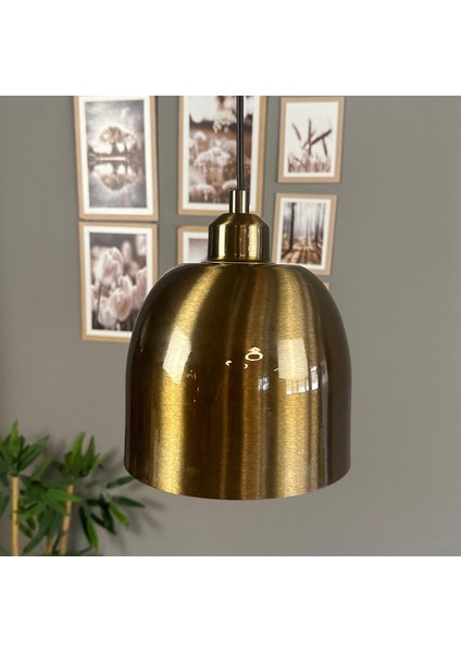 Deep Eskitme Yarım Lale Eskitme Başlık Tekli Avize Sarkıt Salon Mutfak Butik Lamba Aydınlatma Avize