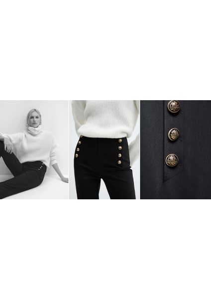 Kısa Paçalı Düğmeli Pantolon fırsatları