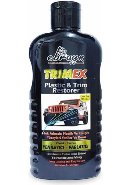 Trimex Plastik ve Kauçuk Yüzey Yenileyici & Parlatıcı 200 ml