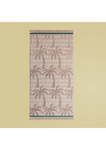 Soft Elio Plaj Havlusu - Bej - 70X140 cm