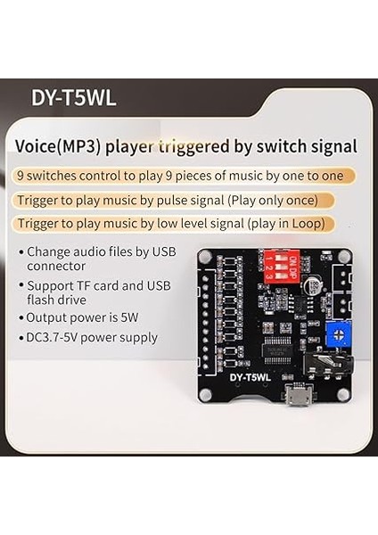 5W Mp3 Çalar Ses Modülü Ses Çalma Kartı 9ch Be B Kontrol Ses Çalar Modülü Hafıza Kartı U-Disk Ses Çalar Modülü fiyatları
