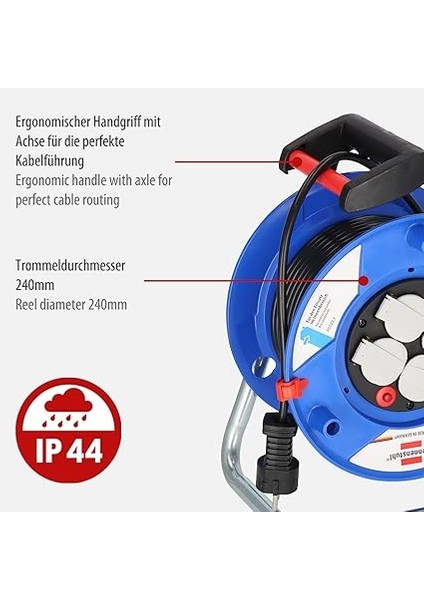 Garant Serisi 4 Soketli Korumalı Kablo Makarası 25 Metre fırsatları