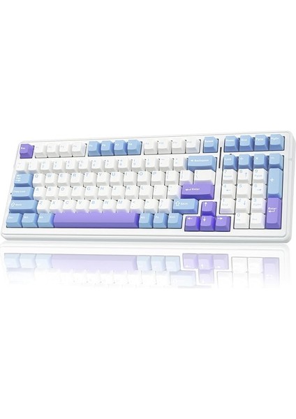 F99 3 Modlu Rgb Hot Swap Mekanik Linear Graywood V3 Switch Kablosuz Makrolu Klavye Lila