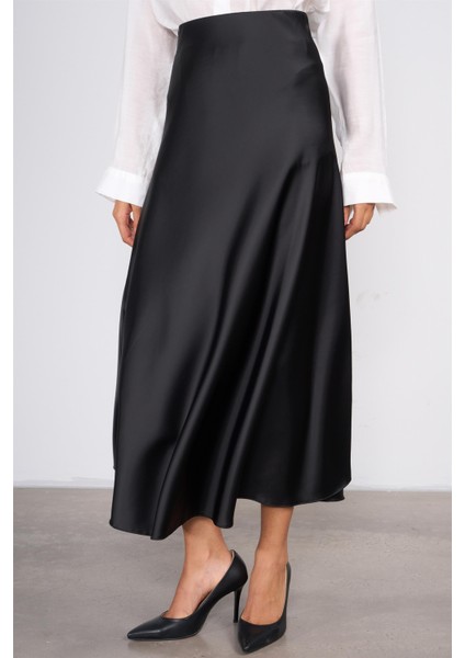 K25 116 Siyah Kadın Lastikli Pileli Etek fiyatları