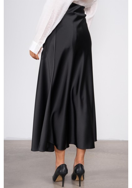 K25 116 Siyah Kadın Lastikli Pileli Etek fırsatları